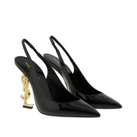 ysl black slingback heels|ysl denim heels.